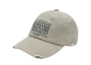 MARITHÉ FRANÇOIS GIRBAUD – Classic Logo Damaged Overfit Cap Light Gray - Picture 1 of 4