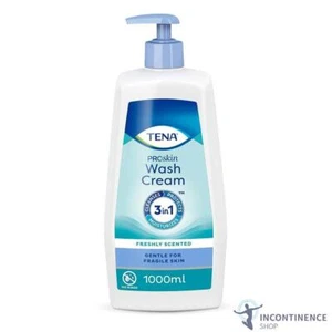 1x TENA ProSkin 3 in 1 No Rinse Cleansing Wash Cream with Pump Lid - 1 Litre - Picture 1 of 1