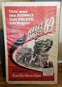 Vintage Hell's Angels 1969 Original One-Sheet Movie Poster, Starring Tom Stern - Picture 1 of 8