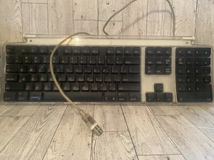 OEM APPLE Macintosh Pro USB Wired Keyboard (Black/Clear, M7803) - TESTED - Picture 1 of 5