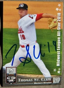 St Louis Cardinals Thomas St. Clair Signed 2018 Midwest League All-Star Auto - Picture 1 of 1