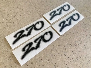 Sea Ray 270 Vintage Boat Model Number Decals Black Silver Vinyl 4-Pak FREE SHIP! - Picture 1 of 1