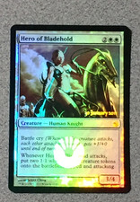 MTG MAGIC THE GATHERING HERO OF BLADEHOLD 1X( FOIL ) MIRRODIN BESIEGED NM/LP