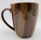 Sango Avanti Brown Coffee Tea Cup Mug Stoneware Stripes On Sand Retired 4722