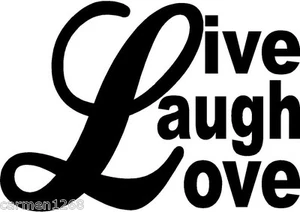 LIVE LOVE LAUGH Decal Sticker Life Beach LARGE size 11" Many colors car window - Picture 1 of 1