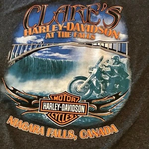Harley Davidson T Shirt Clares Harley Davidson Niagara Falls Canada Size XL Gray - Picture 1 of 5