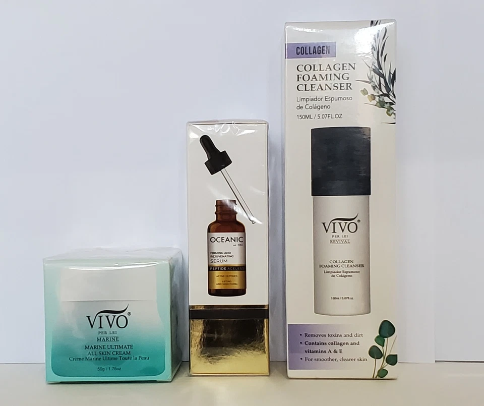 VIVO Per Lei Revival Marine Crema para Toda la Piel + Suero Facial Péptido + Colágeno Limpio Foto 1 de 4