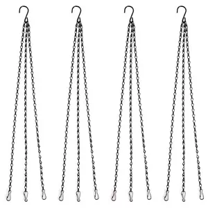 4 Pack 20 Inch Hanging Basket Chains Flower Plant Pot Replacement Chain Hanger - Picture 1 of 7