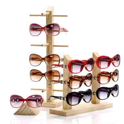 Mulit-Size Wood Sunglass Display Show Case Rack Shelf Eye glasses Show Stand - Image 1 of 4