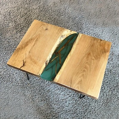 Epoxy Table Live Edge, Coffee Table Live Edge, Natural Edge Side Table, River - Image 1 of 4