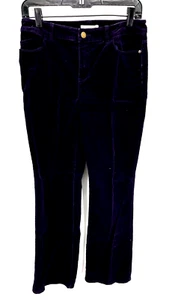 Coldwater Creek Hose Damen 4 lila Samt Jeans Natural Fit gerades Bein - Bild 1 von 9