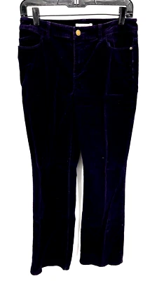 Pantalones de mezclilla Coldwater Creek para mujer 4 de terciopelo púrpura calce natural pierna recta Foto 1 de 4