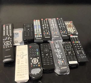 Lot Of 14 Assorted Remote Controls For Vizio, Samsung, Sharp, Etc - Picture 1 of 3