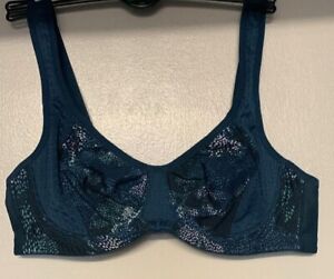 Brand New Ex M&S High Impact Non-Padded Underwired Sports Bra Blue Mix