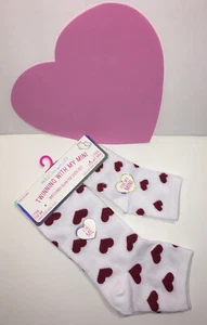 HEART MOMMY & TODDLER 2-4T ANKLE SOCKS Willow & Ruby WOMENS Valentine - Love NWT - Picture 1 of 3