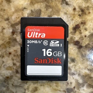 SanDisk Ultra 16 GB SD SDHC Class 10 UHS-I Memory Card Speed Up To 30MB/s NWOB - Picture 1 of 1
