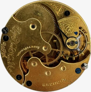 Antique 6 Size Elgin Mechanical Hunter Pocket Watch Movement Grade 117 USA - Picture 1 of 2