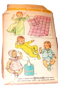 SIMPLICITY 5434 Newborn Layette Needs Stretch Stoff siehe Beschreibung (Schubladen nähen) - Bild 1 von 5