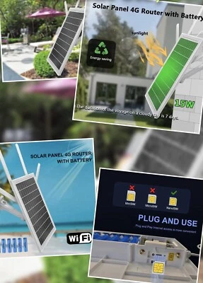 Multi-band 4G SIM solar panel router 10*18650 battery support 4G/ network port - Image 1 of 4