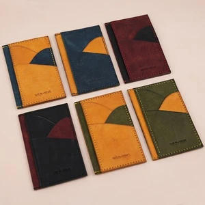 Custom Vertical Pueblo Leather Card Holder Slim, Leather Card Holder Men Women - Picture 1 of 28