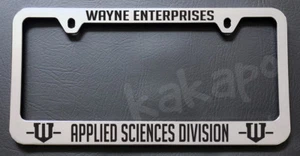 Wayne Enterprises Applied Sciences Division Batman Chrome License Plate Frame - Picture 1 of 2