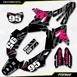 Black & Pink Fierce Polisport Restyle Graphics Kit fits Suzuki Drz400 Drz400sm - Picture 1 of 8