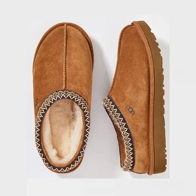 NEW U G  Tasman II Chestnut Classic Slipper Suede Flats Women's Wool Shoes Auth卐 - Image 1 of 4