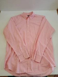Camicia Ralph Lauren Purple Label taglia XL rosa microcheck manica lunga con bottoni - Foto 1 di 11