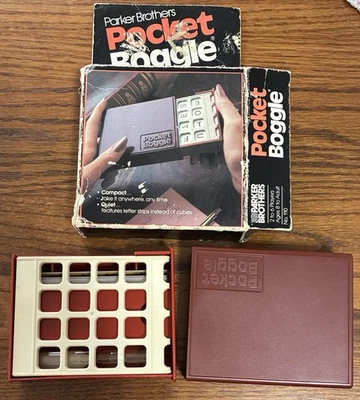 Vintage Pocket Boggle Parker Brothers 1980 Travel Game Compact Word Game - Image 1 of 2