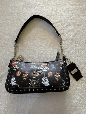 ED HARDY studded Crossbody Shoulder Strap Iconic Tattoo Bag  - Image 1 of 4