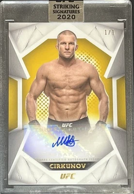 2020 Misha Cirkunov UFC Topps Striking Signatures Champion Sealed Gold Auto #1/1 - Image 1 of 3