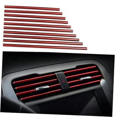 Tira decorativa aire acondicionado coche 20 piezas para salida de ventilación, bricolaje rojo Foto 1 de 4