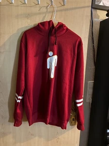 Billie Eilish Pullover Unisex Sz LG Sweatshirt H&M Divided Red Fleece - Picture 1 of 2