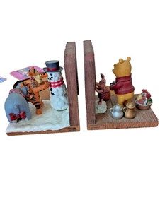 stunningly detailed quality winnie the pooh snowy bookends - Picture 1 of 6