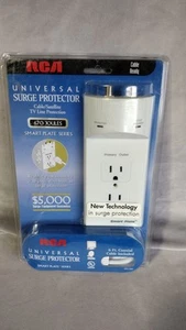 RCA Universal Surge Protector Smart Plate Series 670 Joules w/ 6 Ft Coax Cable  - Picture 1 of 2