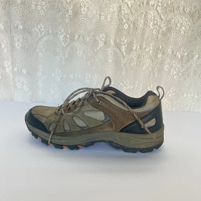 Sapatos de caminhada masculinos de couro marrom Merona tamanho: 8,5 JC32-14 - Imagem 1 de 4