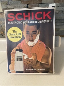Vintage Schick Hot Lather Shaving Dispenser 1971 NEW IN BOX UNTESTED COMPLETE - Picture 1 of 16