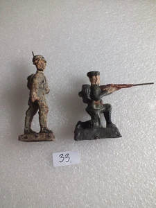 Elastolin / Lineol ? 2 Figurine Massa - Soldatini - WW1 -6,5 e 9 cm - n.33 - Foto 1 di 17