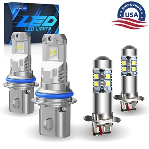 9007 H3 LED Headlight+Fog Light Combo Kits For Dodge Grand Caravan 1996-2000 - Bild 1 von 14