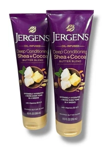 2 x Jergens Oil Infused Deep Conditioning Shea + Cocoa Butter Whipped Butter 8.5 - Picture 1 of 3
