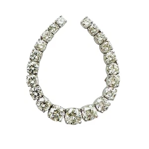 Horseshoe 5.30 Carats F-G VS-SI Natural Brilliant Cut Diamonds Platinum Brooch - Picture 1 of 14