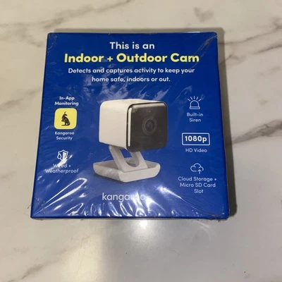 Kangaroo Indoor + Outdoor Cam Wired Security Camera NEW SEALED - Image 1 of 4