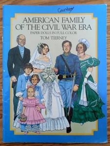 UNCUT  Vntg Tom Tierney "American Family of the Civil War Era" Paper Dolls Book - Picture 1 of 6