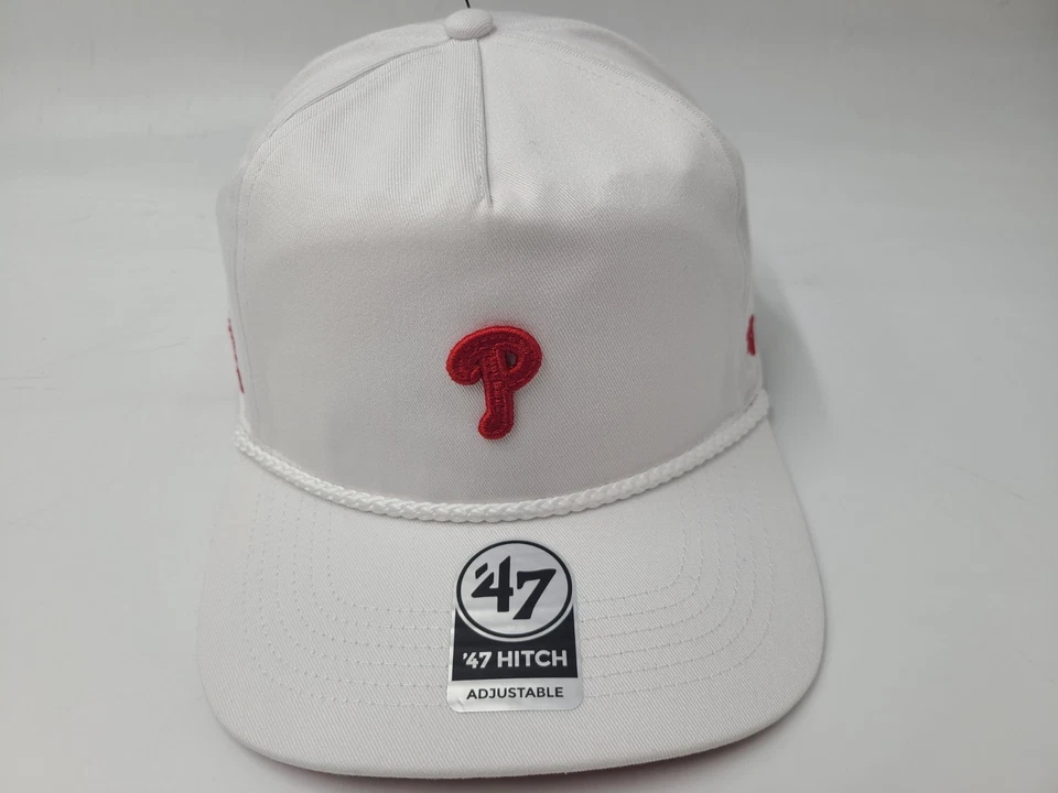 Philadelphia Phillies 47 Brand Hitch Micro Patch Rope Snapback Hat Cap MLB White - Image 1 of 4