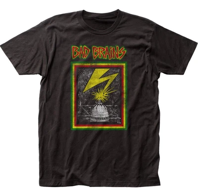 Camiseta Bad Brains Distressed Capitol - Banda Clásica de Música Punk Rock Para Hombre Negra Foto 1 de 3