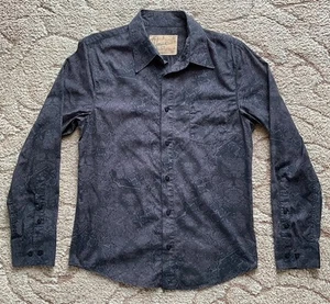 RARE HOWE Cowboy Punk Casual Button Up Dress Shirt Flowers Guns Men's Sz S - Picture 1 of 15