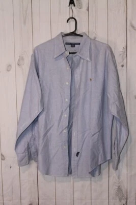 Camisa deportiva Ralph Lauren con botones para hombre azul manga larga talla 14 grande Foto 1 de 4