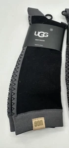 NEW UGG Mens Tasman Crew Socks Black/Gray Size 8-12.5 FREE Shipping - Picture 1 of 3