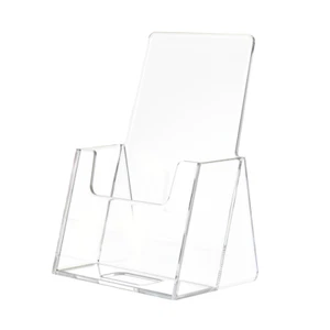 Vertical Business Card Holder Countertop Plastic Display Stand - Picture 1 of 10