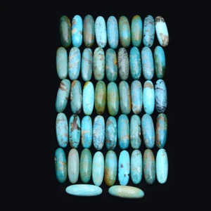 Natural Blue/Green Turquoise Cabochons,Oval 18x6 mm,Polished Gemstone. - Picture 1 of 6